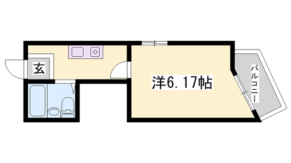 西新町駅 徒歩1分 2階の物件間取画像